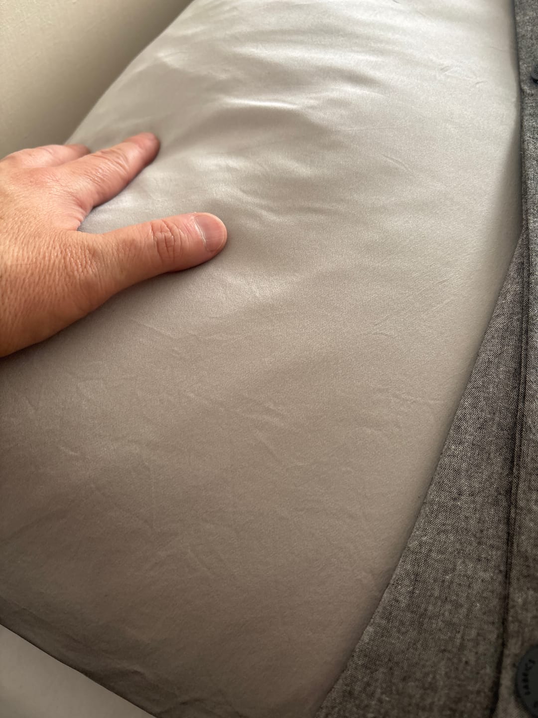 Customer photo review of ALMOHADA DE SEDA NATURAL