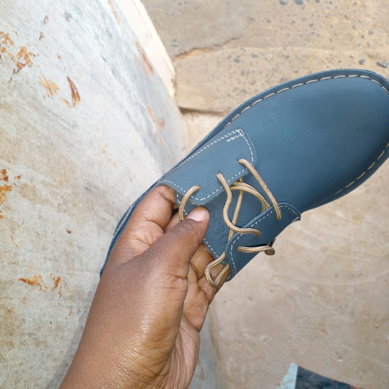 Customer photo review of VELLIES AZIBO (NUDE SOLE) LADIES NAVY