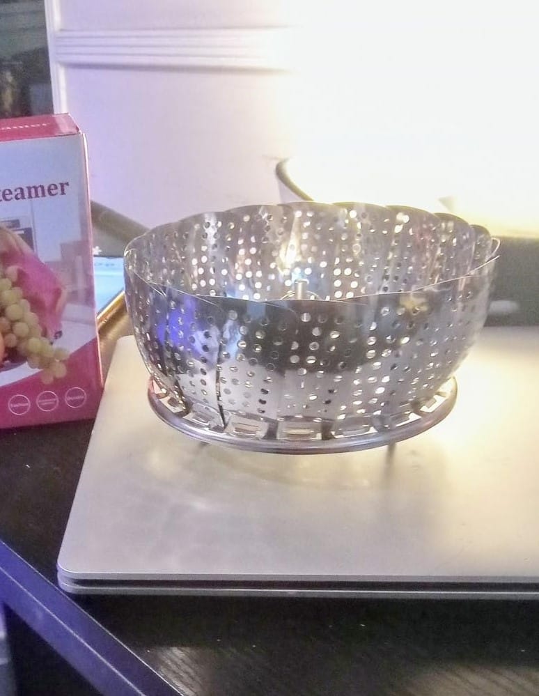 Customer photo review of SteamBloom™ Folding Steamer Basket: Turns Any Pot Into a Steamer