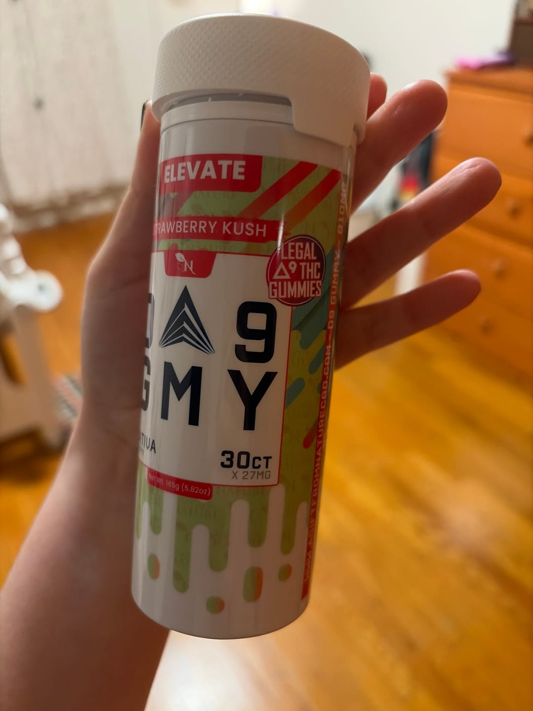 Customer photo review of DELTA 9 GUMMIES - 30CT Strawberry Kush 810mg (15mg ea.) – SATIVA