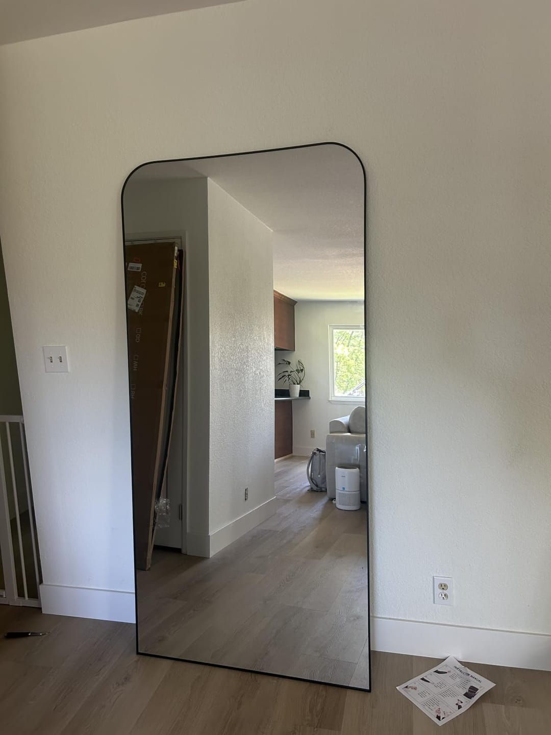 Customer photo review of Axis Floor Standing & Wall Mountable Full Body Mirror