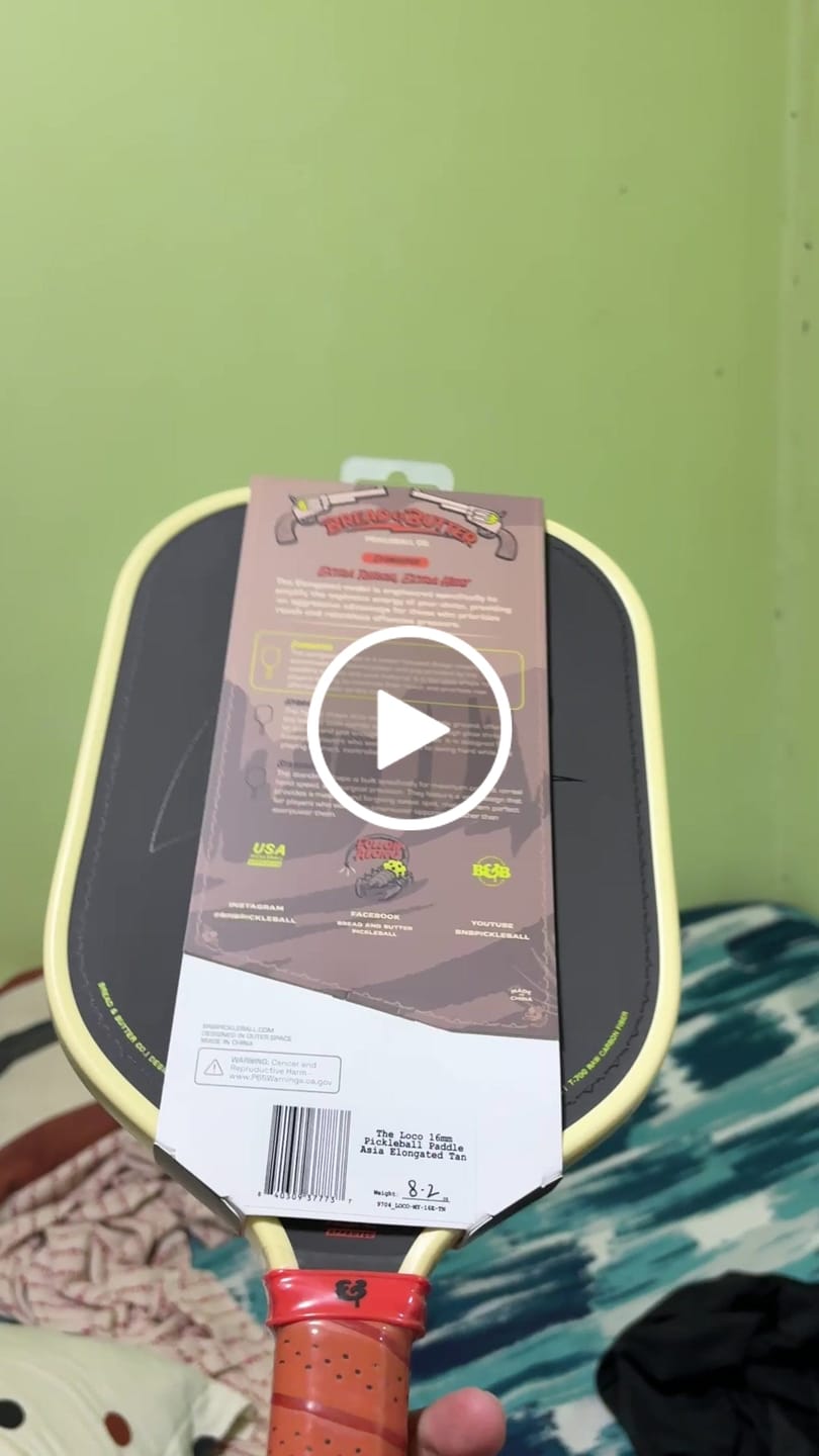 Customer video review of The Loco 16mm Pickleball Paddle Elongated