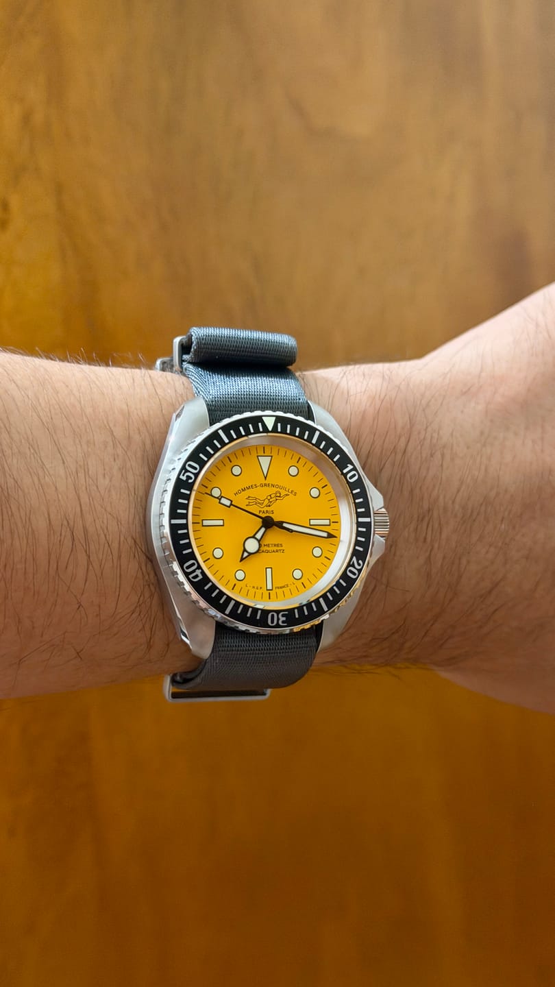 Customer photo review of Admiralty Grey Premium Nylon Watch Strap