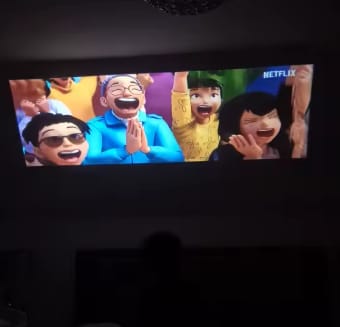Customer photo review of Big-Screen Crochet Projector