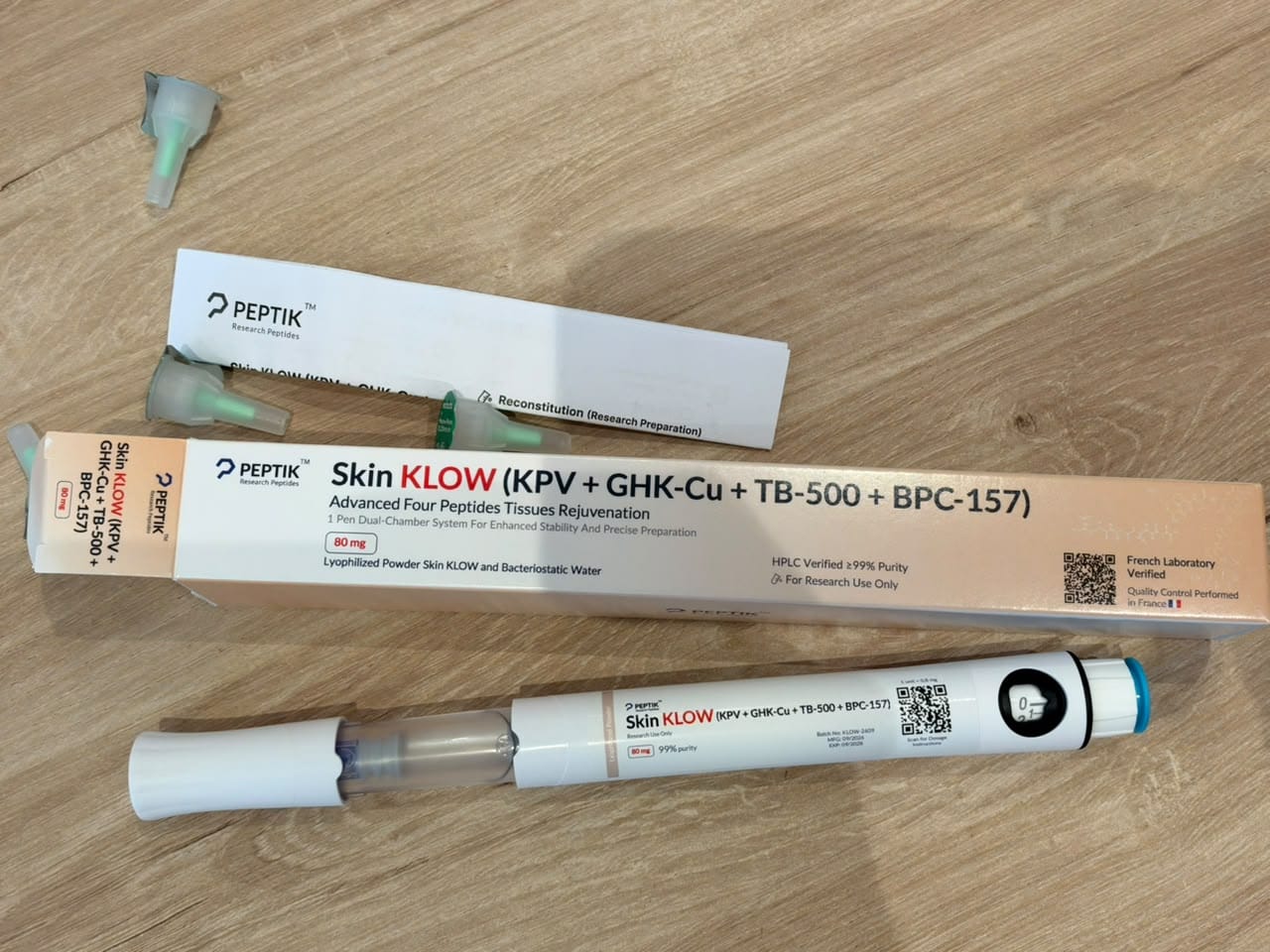 Customer photo review of Skin KLOW 80mg Pen Dual-Chamber KPV + GHKCU + TB500 + BPC157