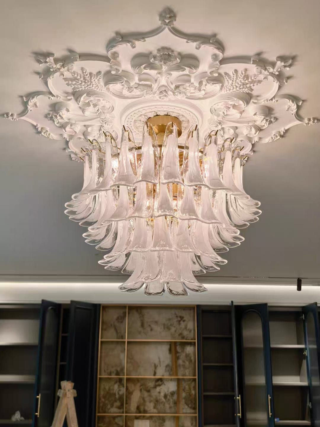 Customer photo review of Alessia White Jade Glass Branch Chandelier