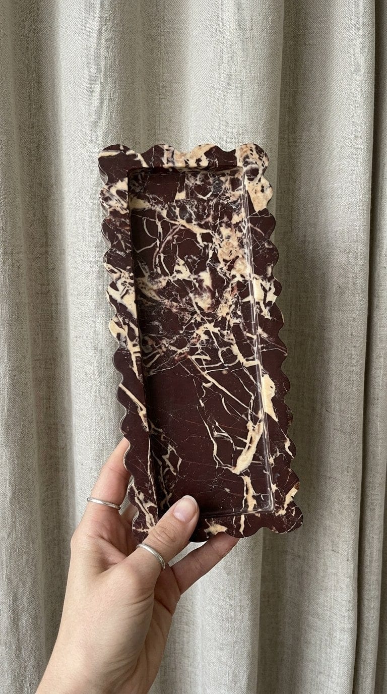 Customer photo review of ScallopTray | Marmor Tablett Deko