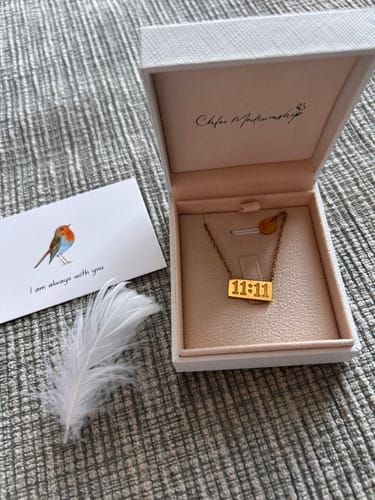 Customer photo review of 11:11 Angel Number Necklace for Manifestation & Divine Alignment