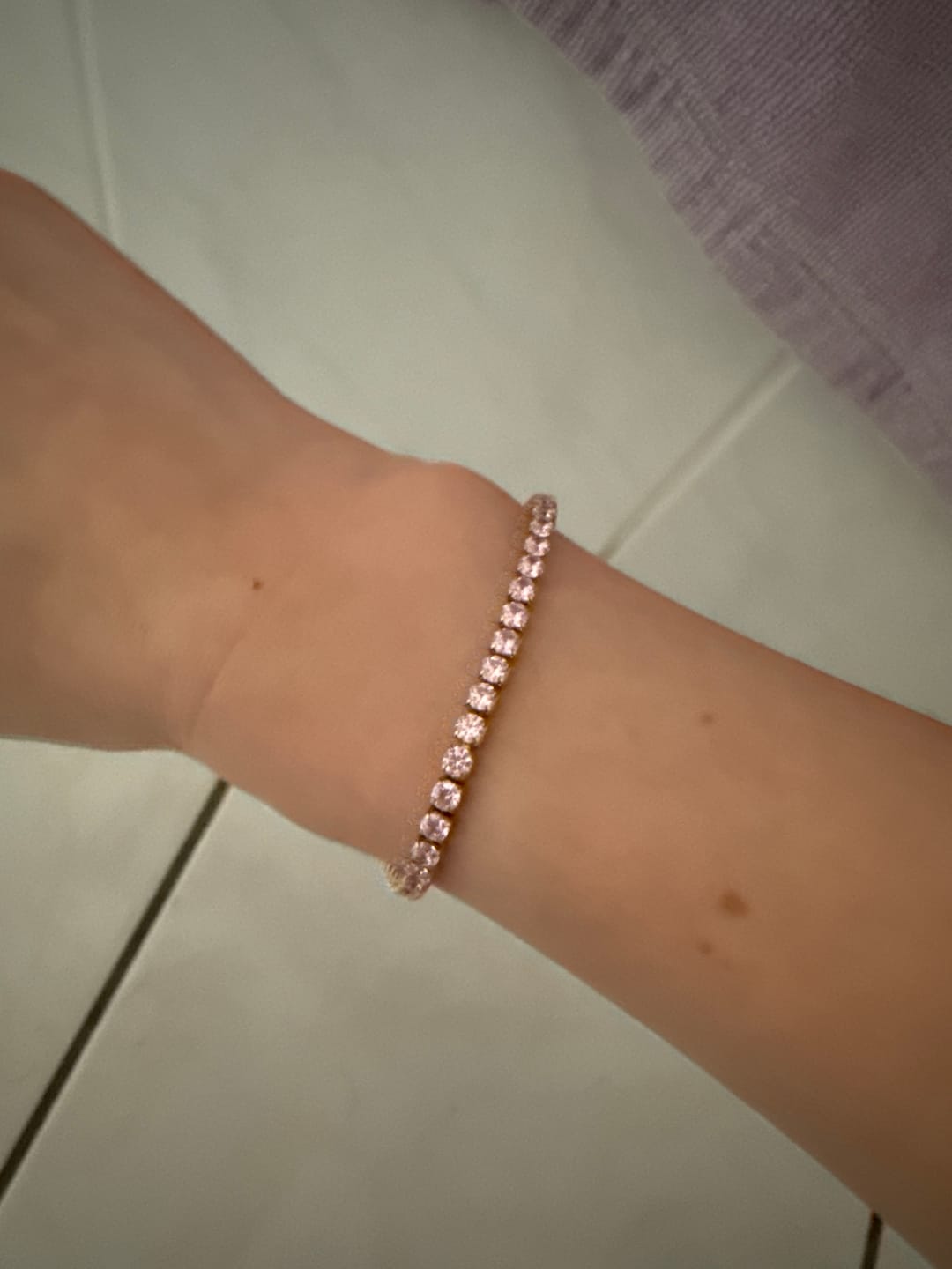 Customer photo review of Pink Tennis Armband