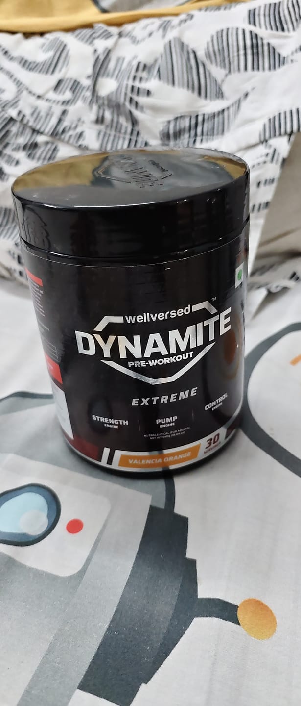 Customer photo review of Dynamite Pre-Workout EXTREME (540g, 30 Servings) | Valencia Orange