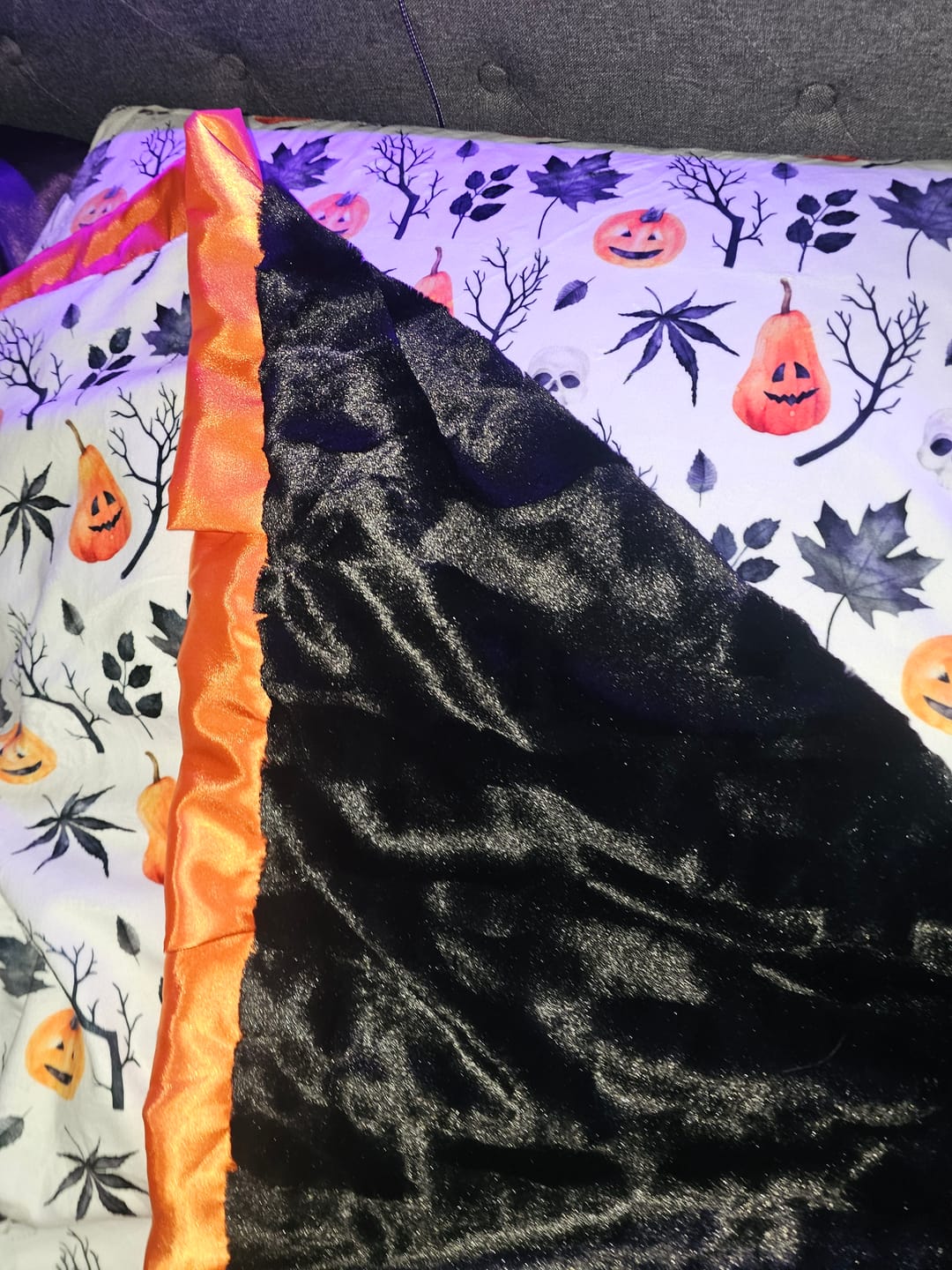 Customer photo review of Halloween Ghouls Blanket