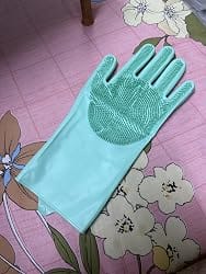 Customer photo review of Silicone Cleaning Gloves - Dishwashing Gloves