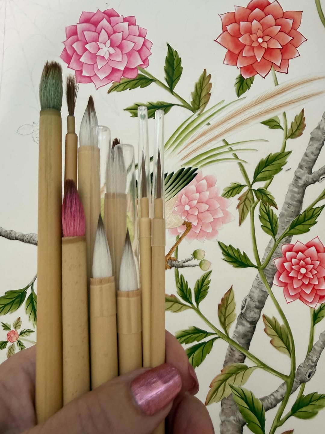 Customer photo review of PRE-ORDER Chinoiserie Brush Set of 3