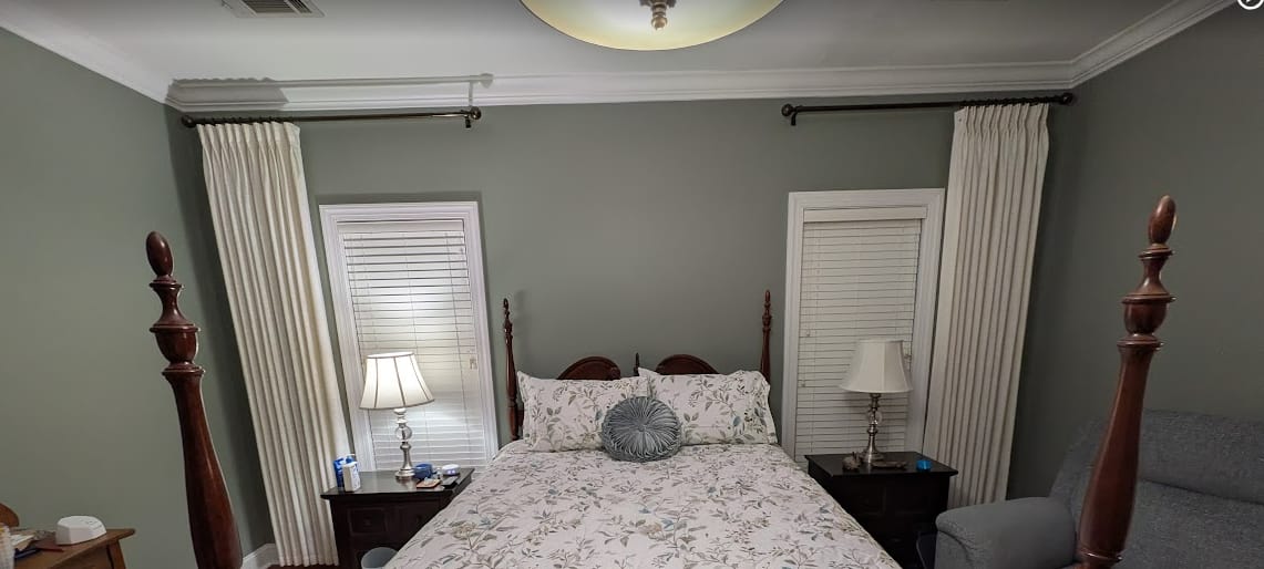 Customer photo review of Lucy Neutral Linen Pinch Pleat Curtains