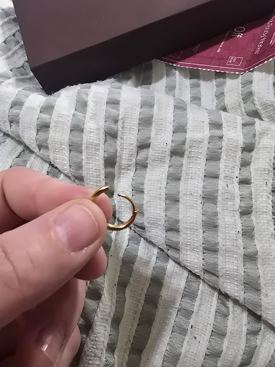 Customer photo review of Eternity Hoop Earrings