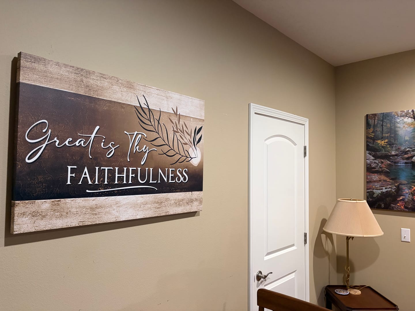 Customer photo review of Christian Art: Great Is Thy Faithfulness Wall Art Canvas Print, Christian Wall Decor