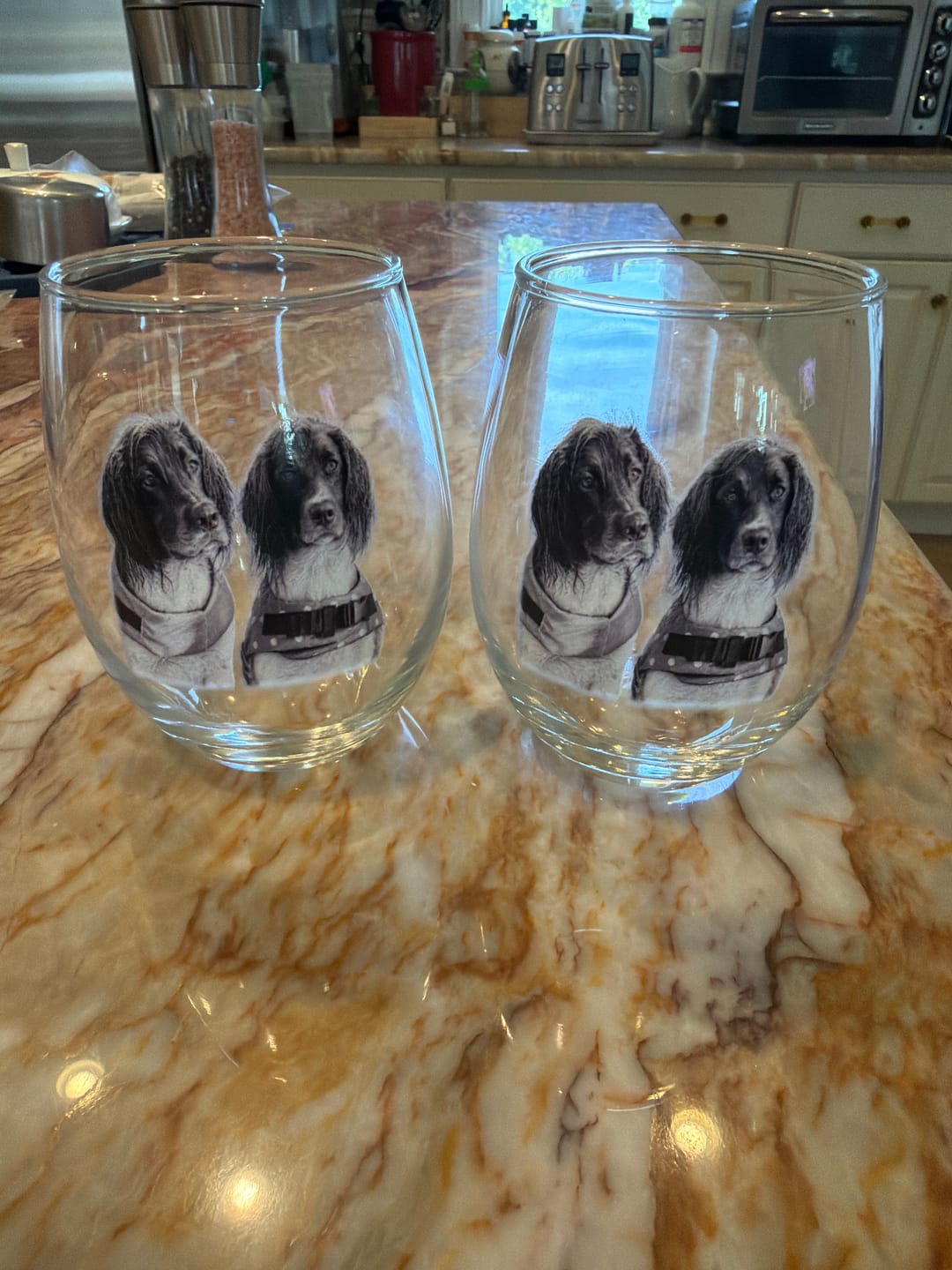 Customer photo review of Charcoal - Personalized Wine Glass