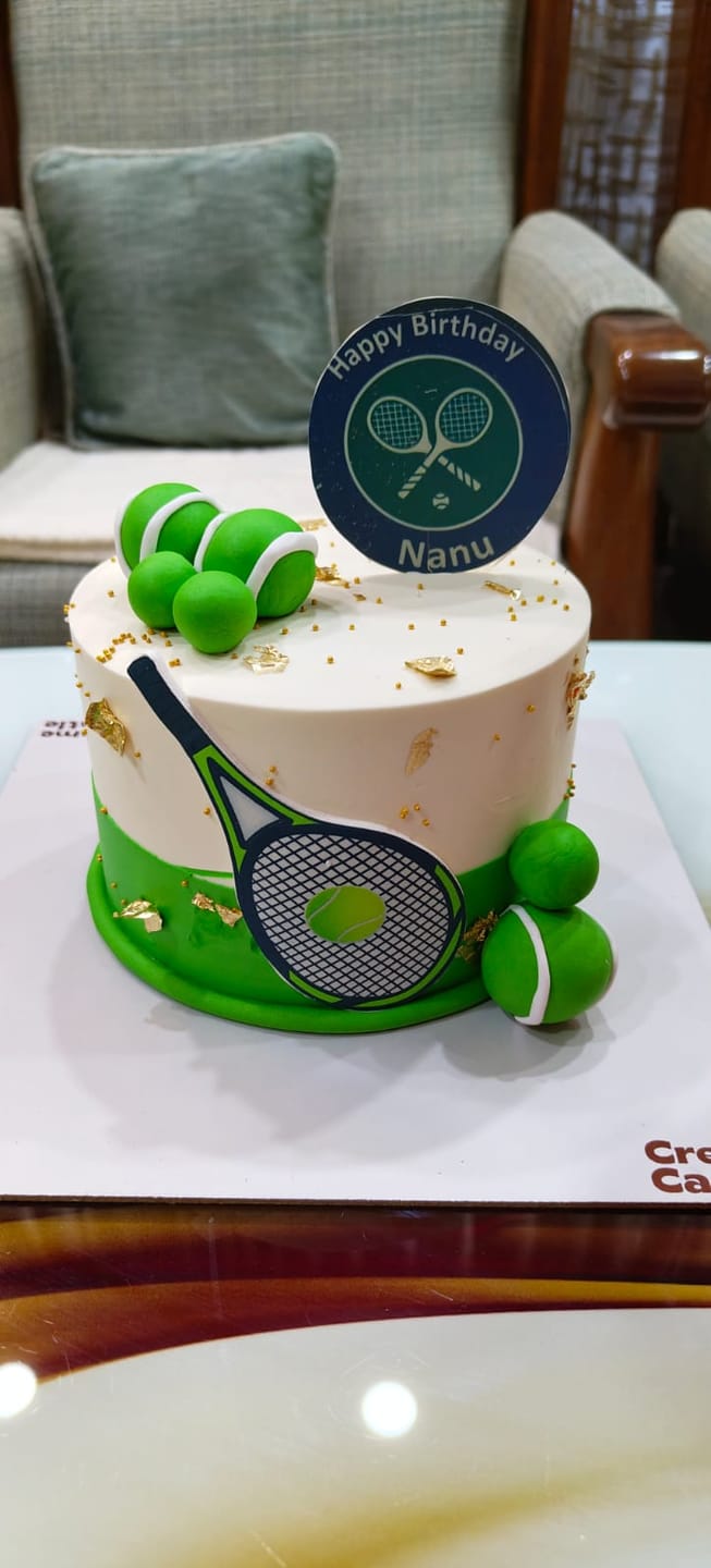 Customer photo review of Tennis Star Celebration Cake