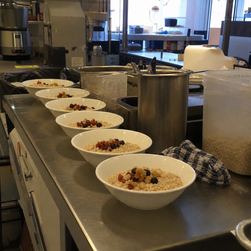 Customer photo review of Oatmeal Bowls 150mm Porcelain for Catering Industry (Pack of 24)