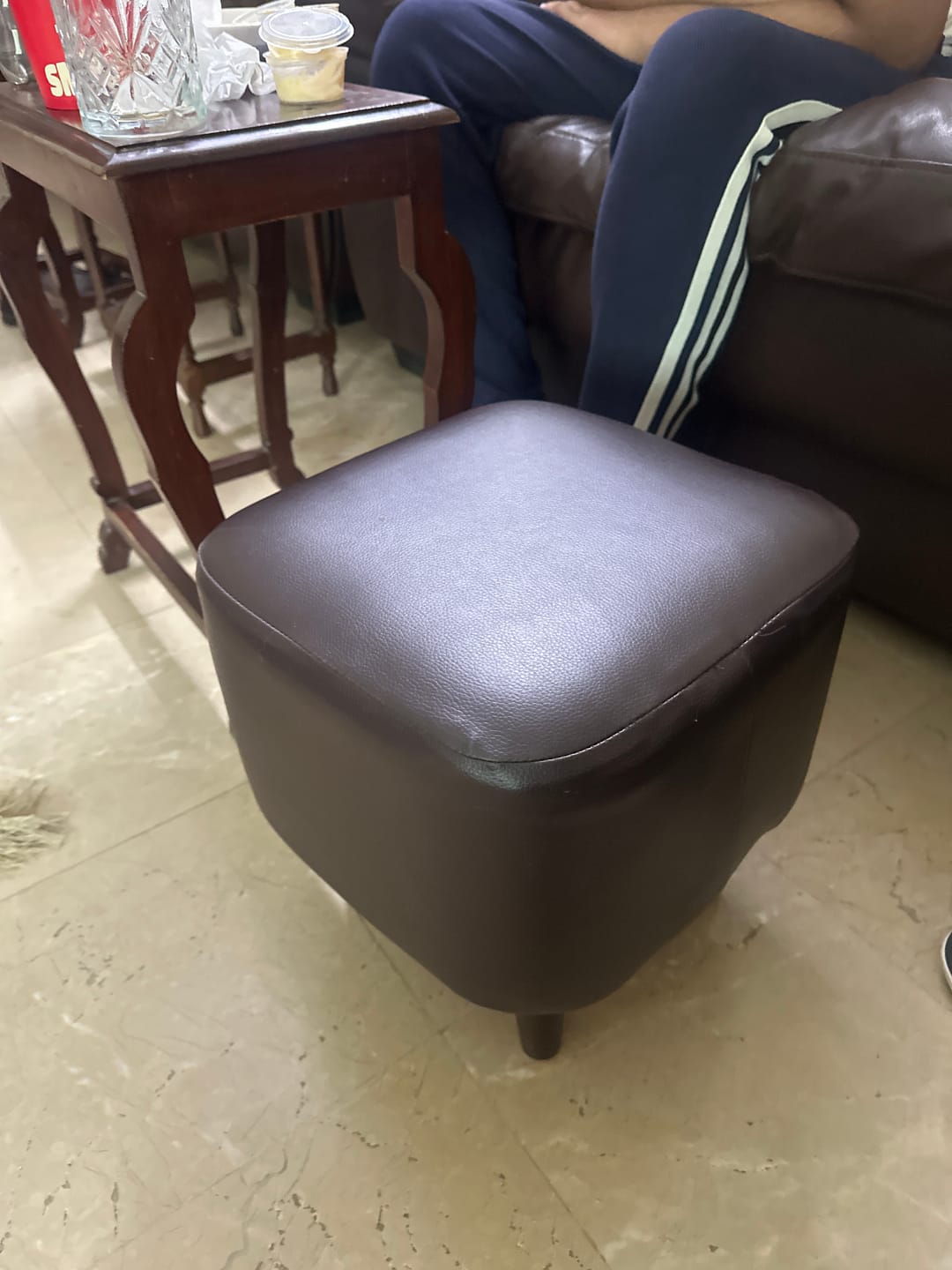 Customer photo review of 1 Seater Luxury Leathered Stool - 1530