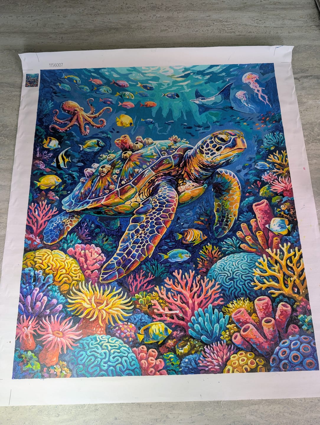 Customer photo review of Ocean Reef Turtle (80 Colors)