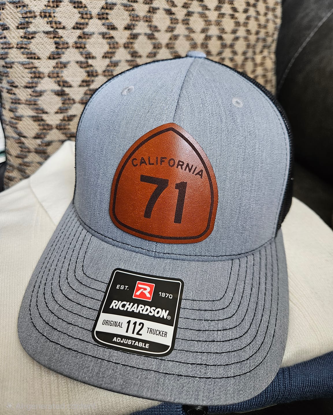 Customer photo review of Richardson 112 Custom Leather Patch Hats