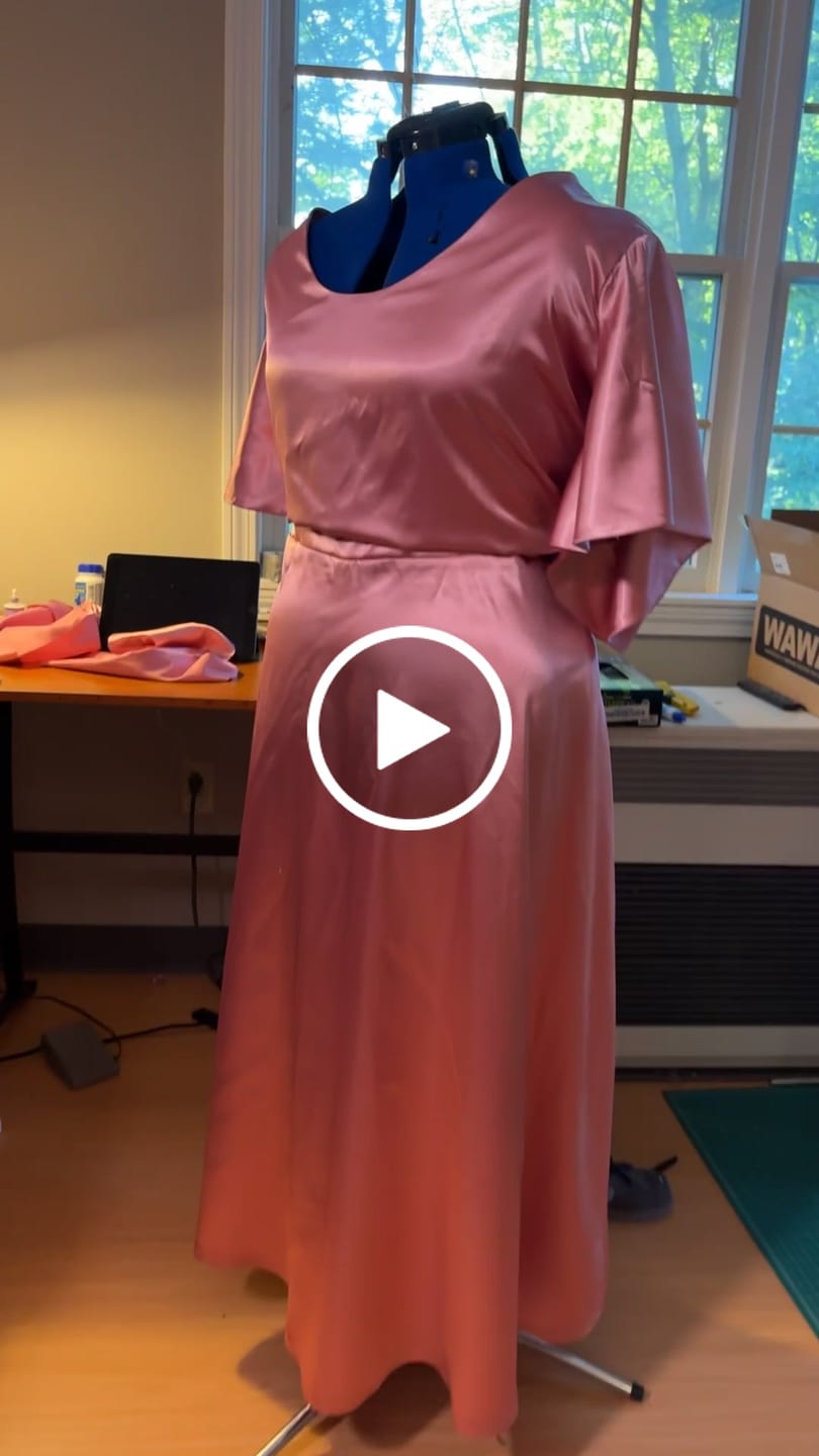 Customer video review of Dusty Rose Silky Stretch Satin