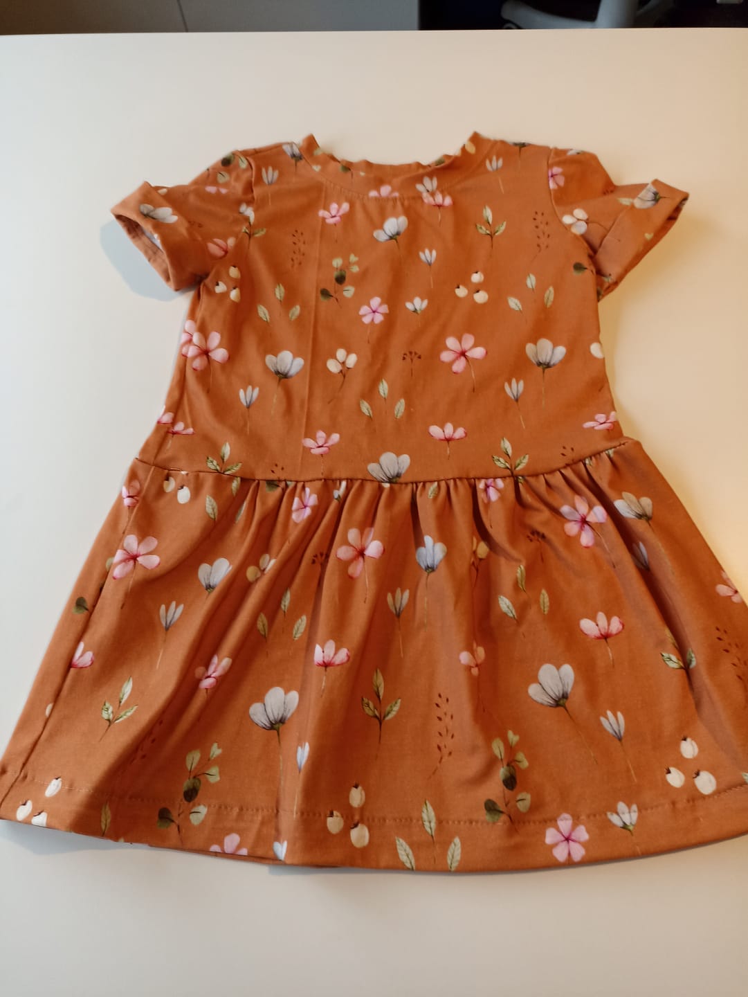 Customer photo review of Scattered Flowers Cotton Jersey Fabric