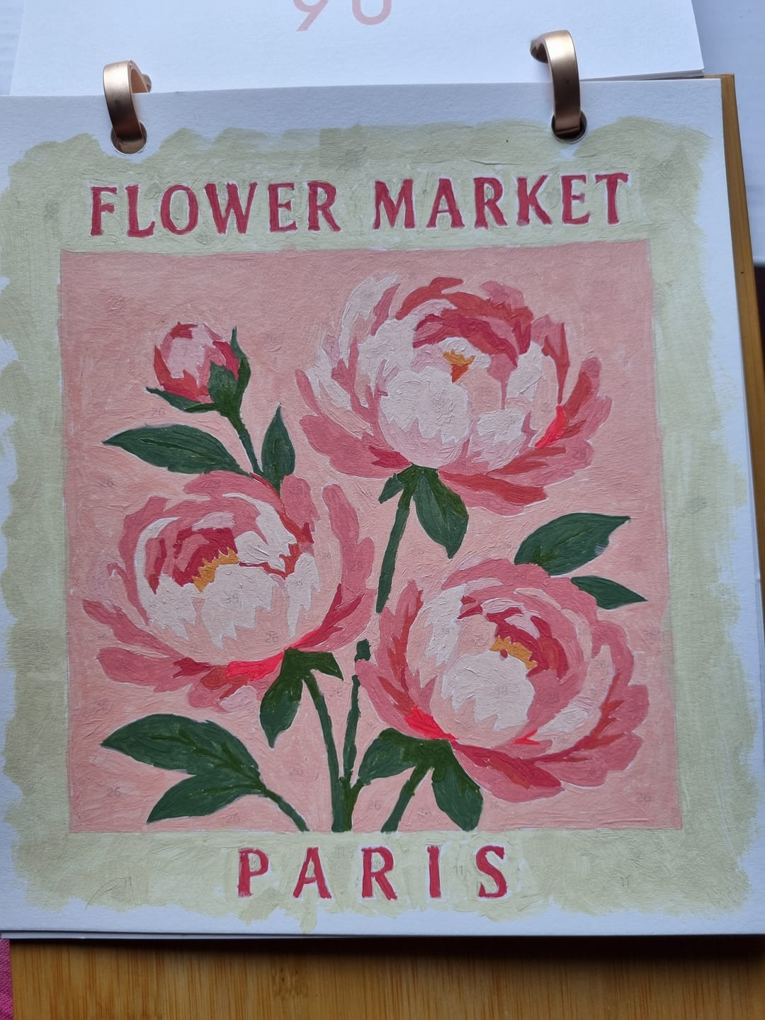 Customer photo review of 2027 Malen nach Zahlen Tischkalender | Blumenmarkt-Edition
