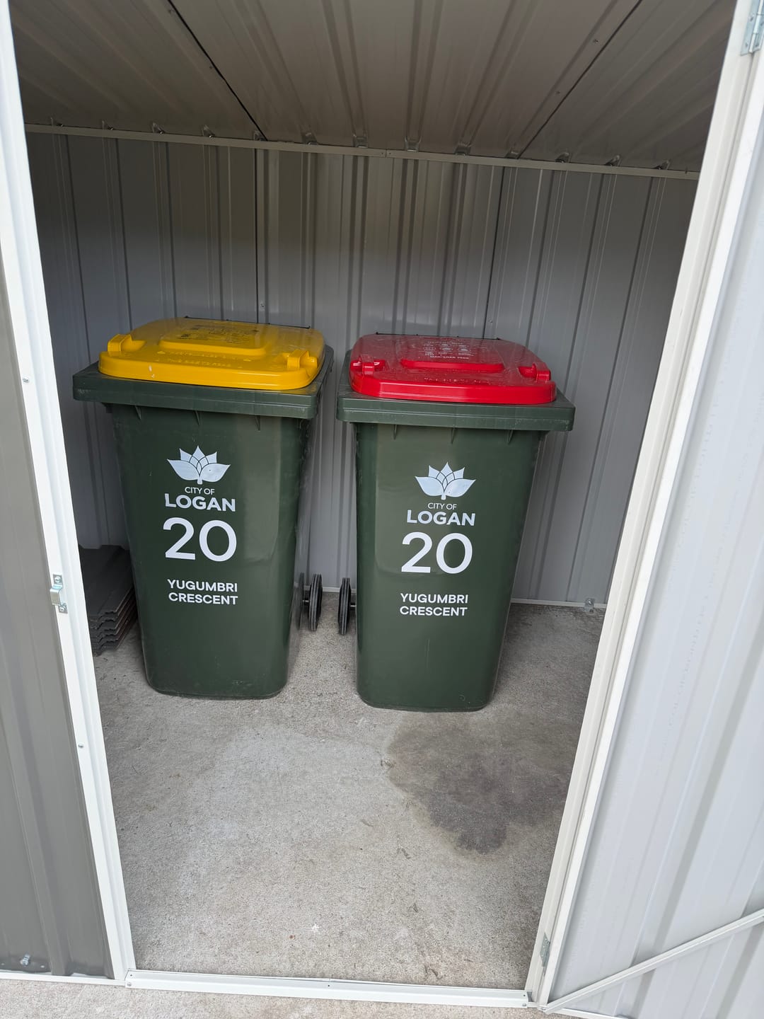 Customer photo review of Wheelie Bin Street Name & Number Sticker