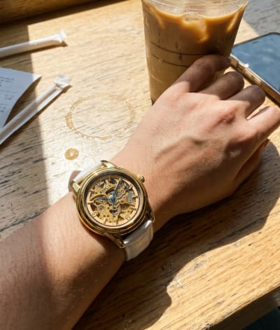 Customer photo review of Reloj Aurora Skeleton Mujer