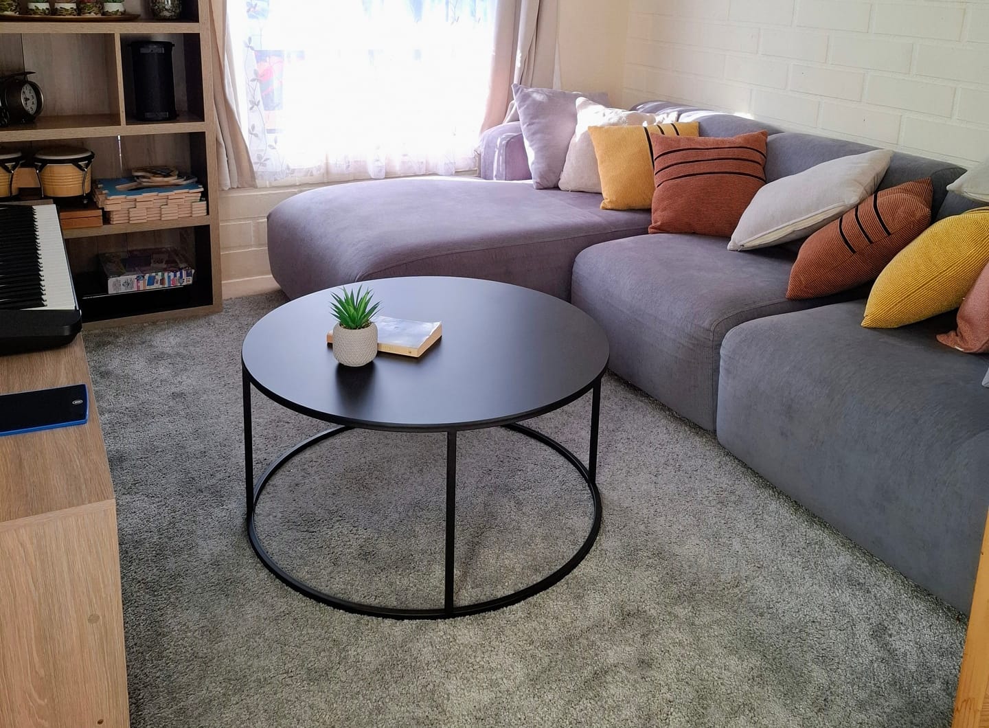 Customer photo review of Mesa de centro circular Metal