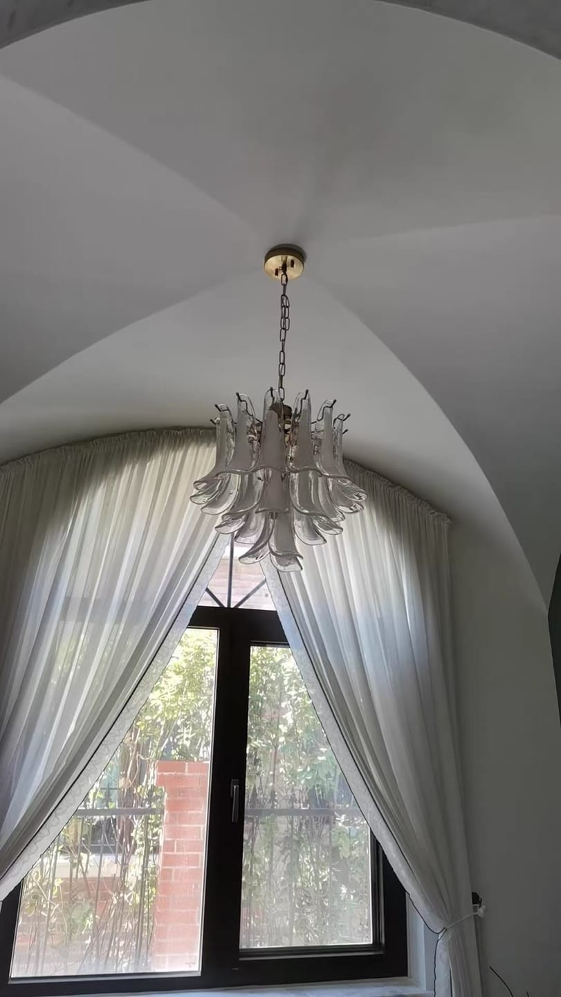 Customer photo review of Alessia White Jade Glass Branch Chandelier