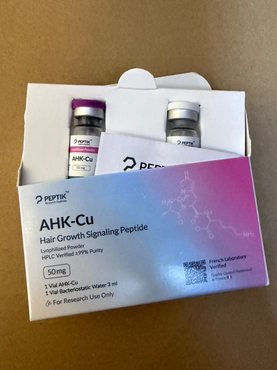 Customer photo review of AHK-Cu 50mg Vial