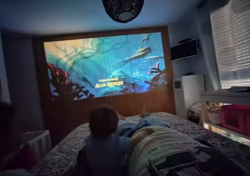 Customer photo review of Big-Screen Crochet Projector