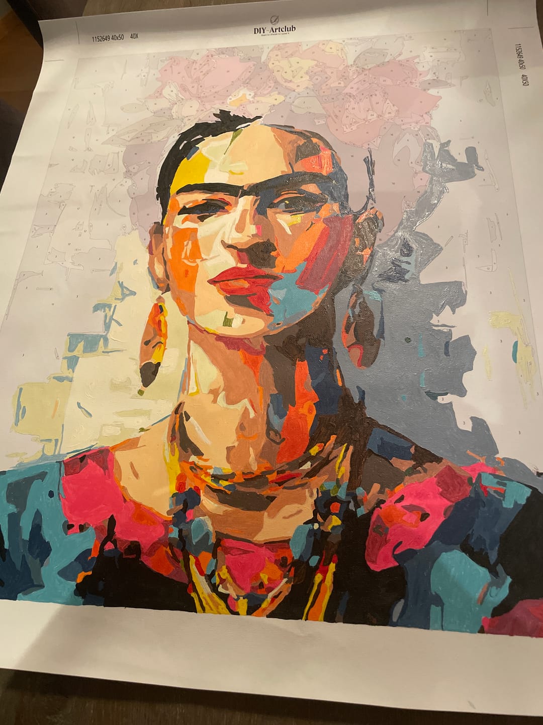 Customer photo review of Expressive Frida | Paint by Number