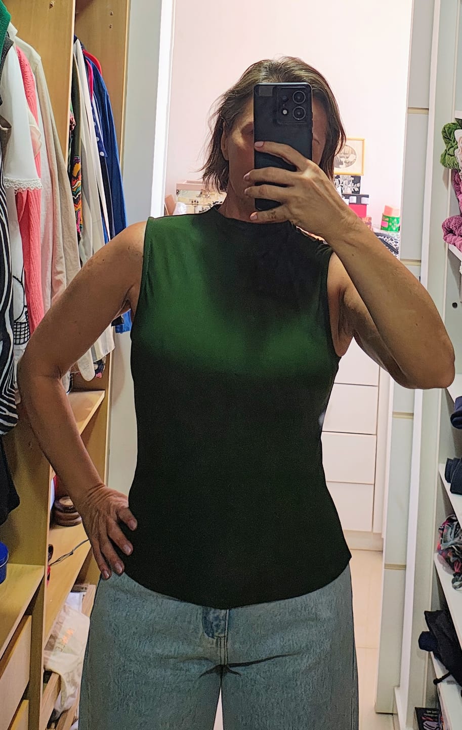 Customer photo review of Regata Hibisco Verde Escuro