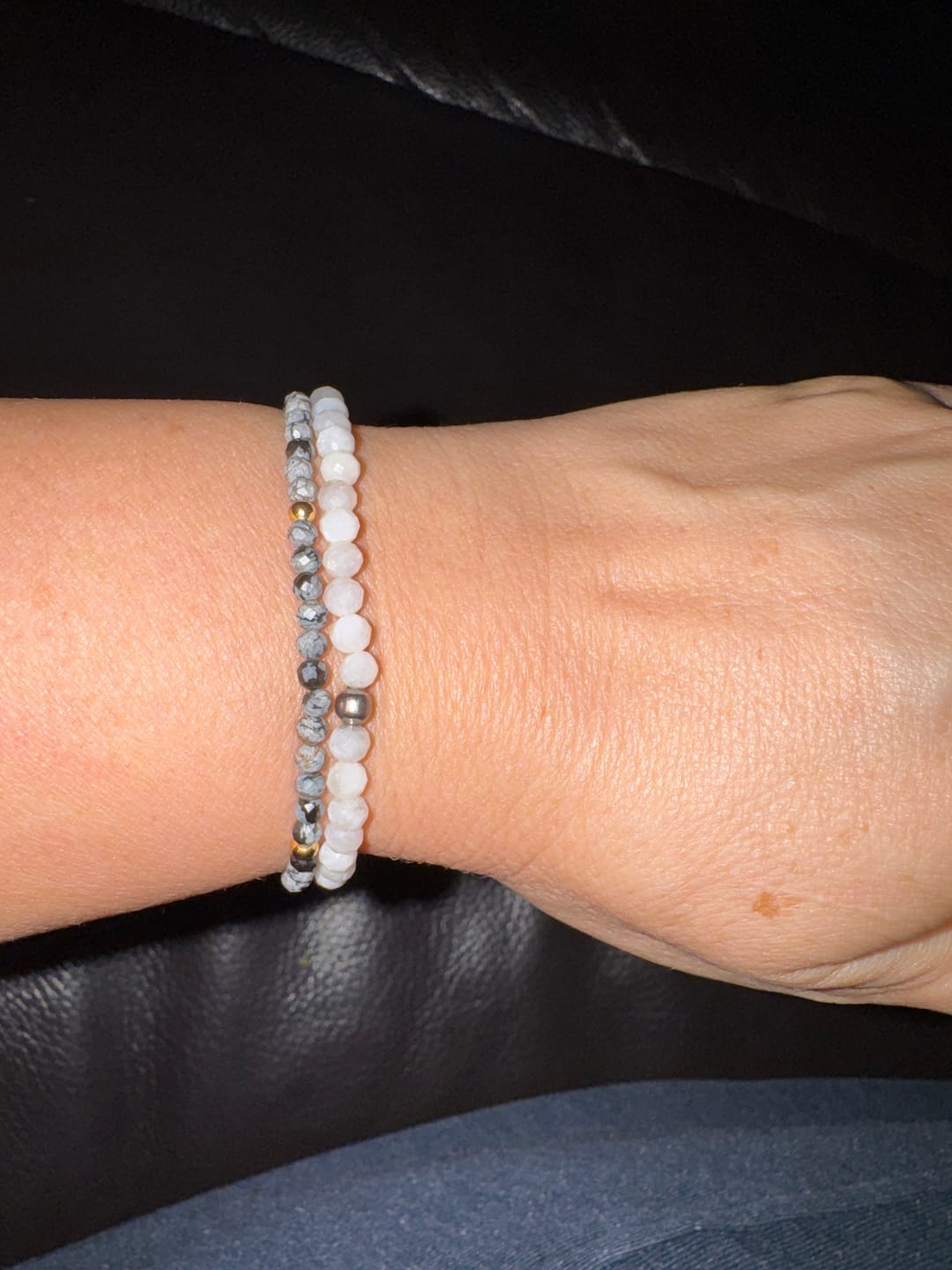 Customer photo review of Mondstein Armband - Naturperlen