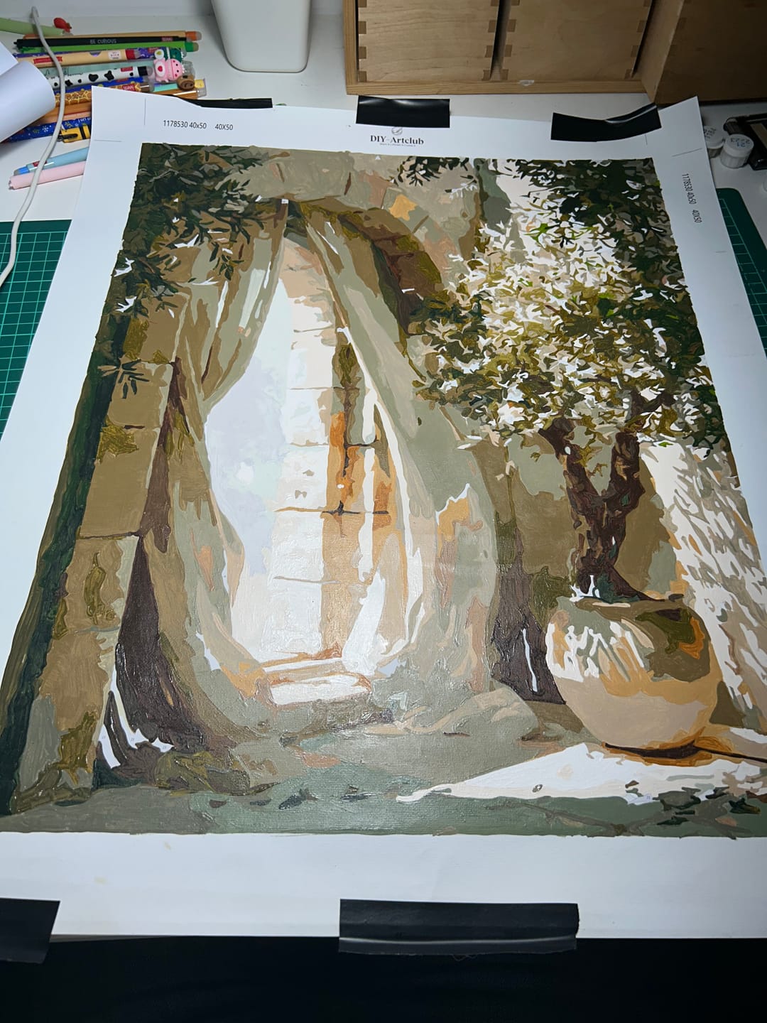 Customer photo review of The Stone Archway | Paint by Number