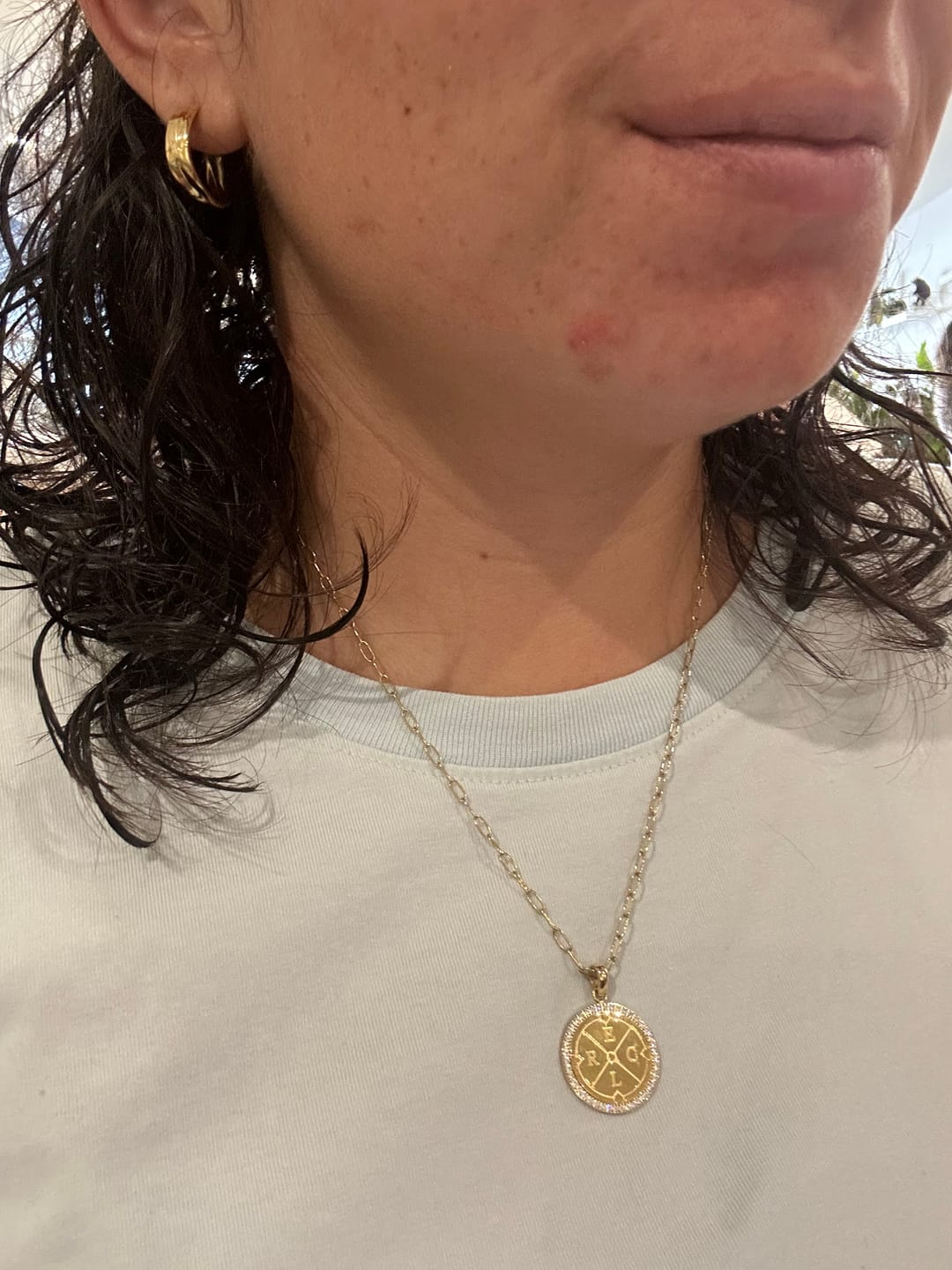 Customer photo review of Engravable Compass With Stones