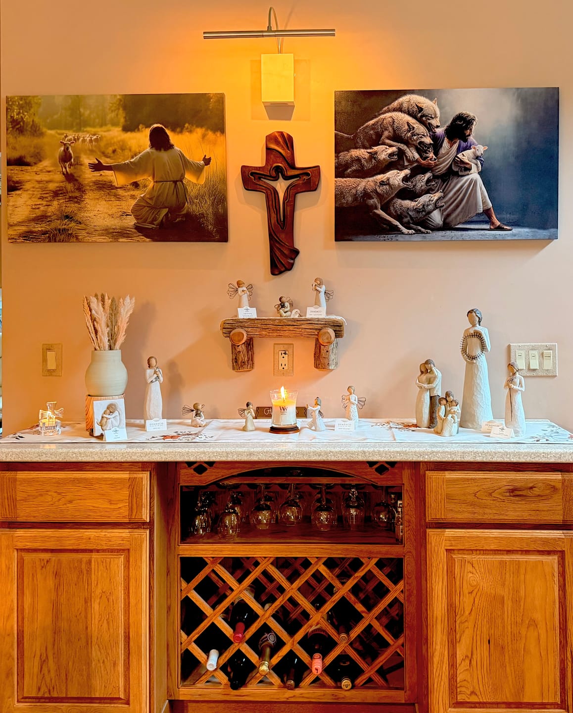 Customer photo review of Lamb Runs to Jesus Wall Art Canvas