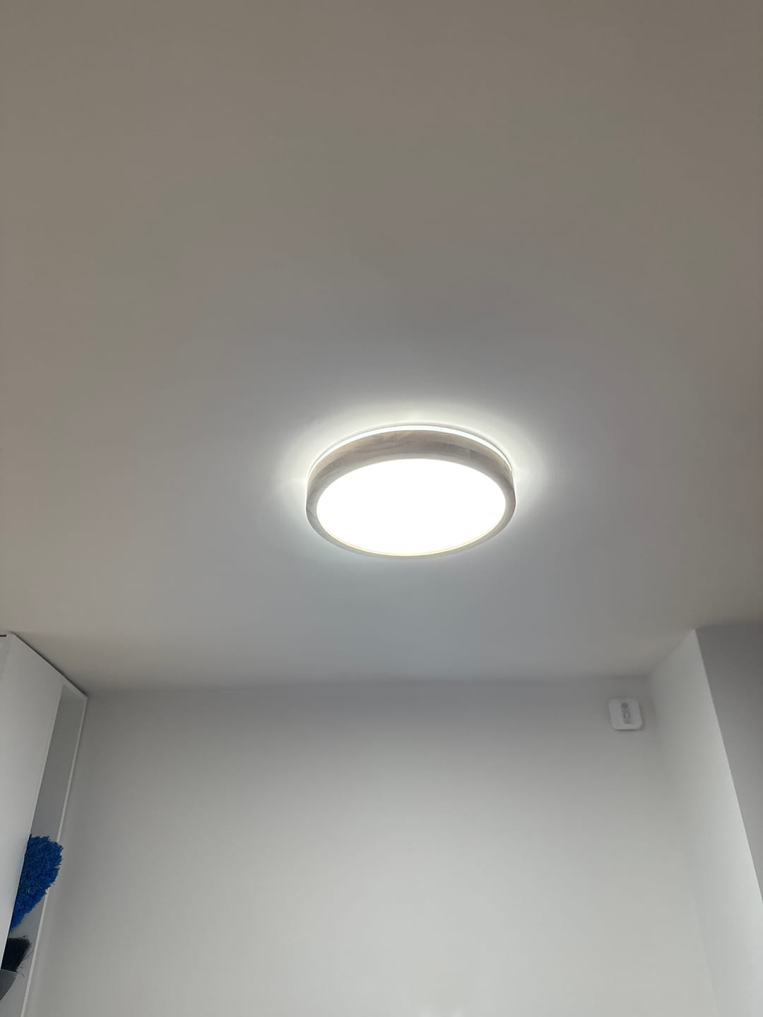 Customer photo review of Round LED Wood Flush Mount Light