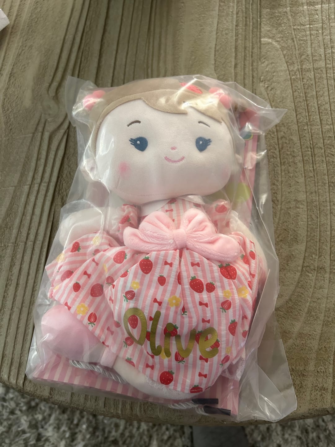 Customer photo review of Personalized Strawberry Girl - Pink