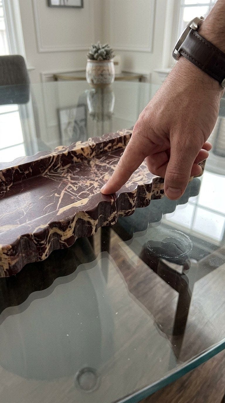 Customer photo review of ScallopTray | Marmor Tablett Deko
