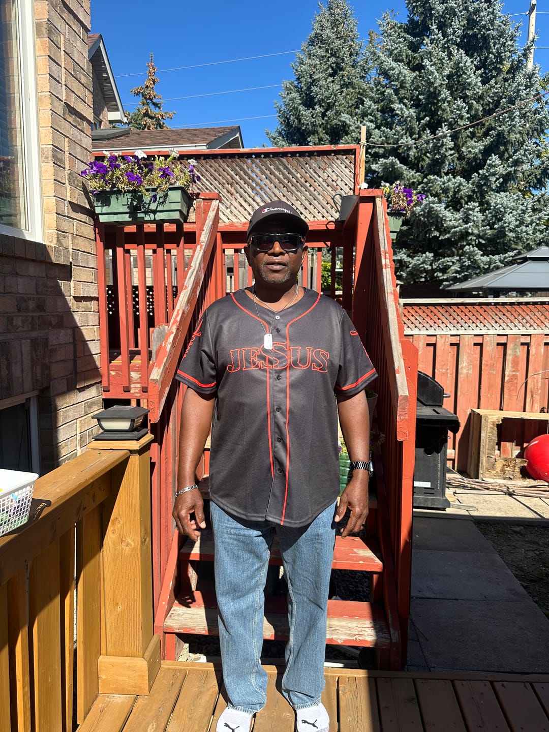 Customer photo review of Christianartworkshop You Need Jesus Faith Statement Unisex Baseball Jersey