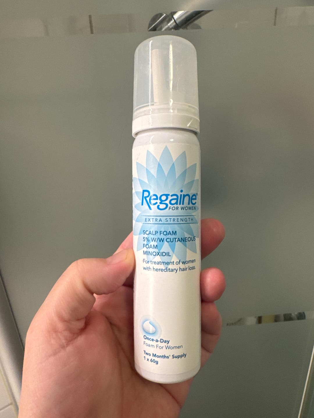 Customer photo review of Regaine for Women Extra Strength Scalp Foam 5%w/w (60gx2)