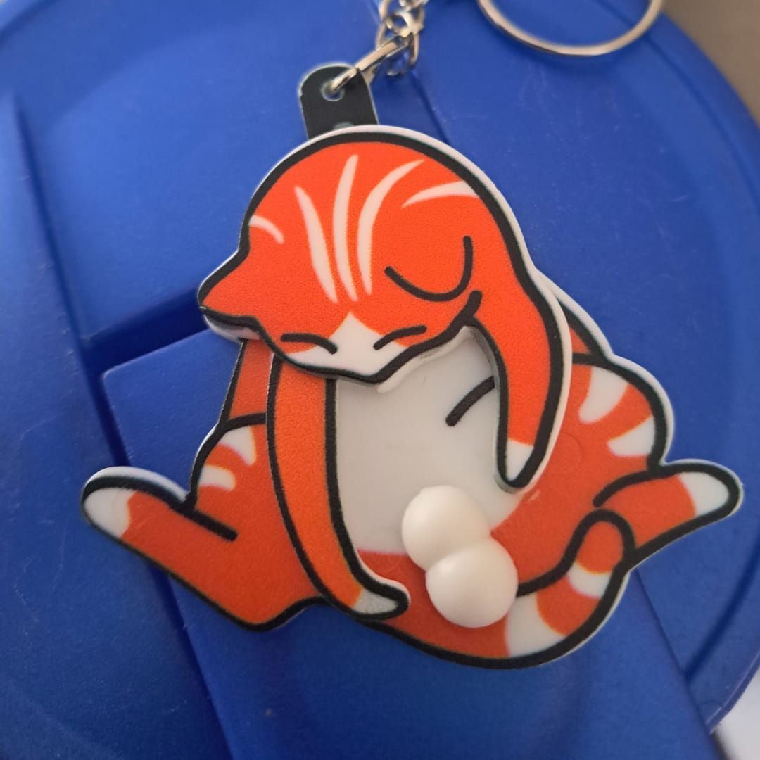 Customer photo review of Mischief Cat - Interactuve Cat Keychain
