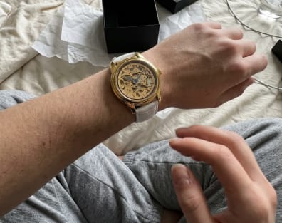 Customer photo review of Reloj Aurora Skeleton Mujer