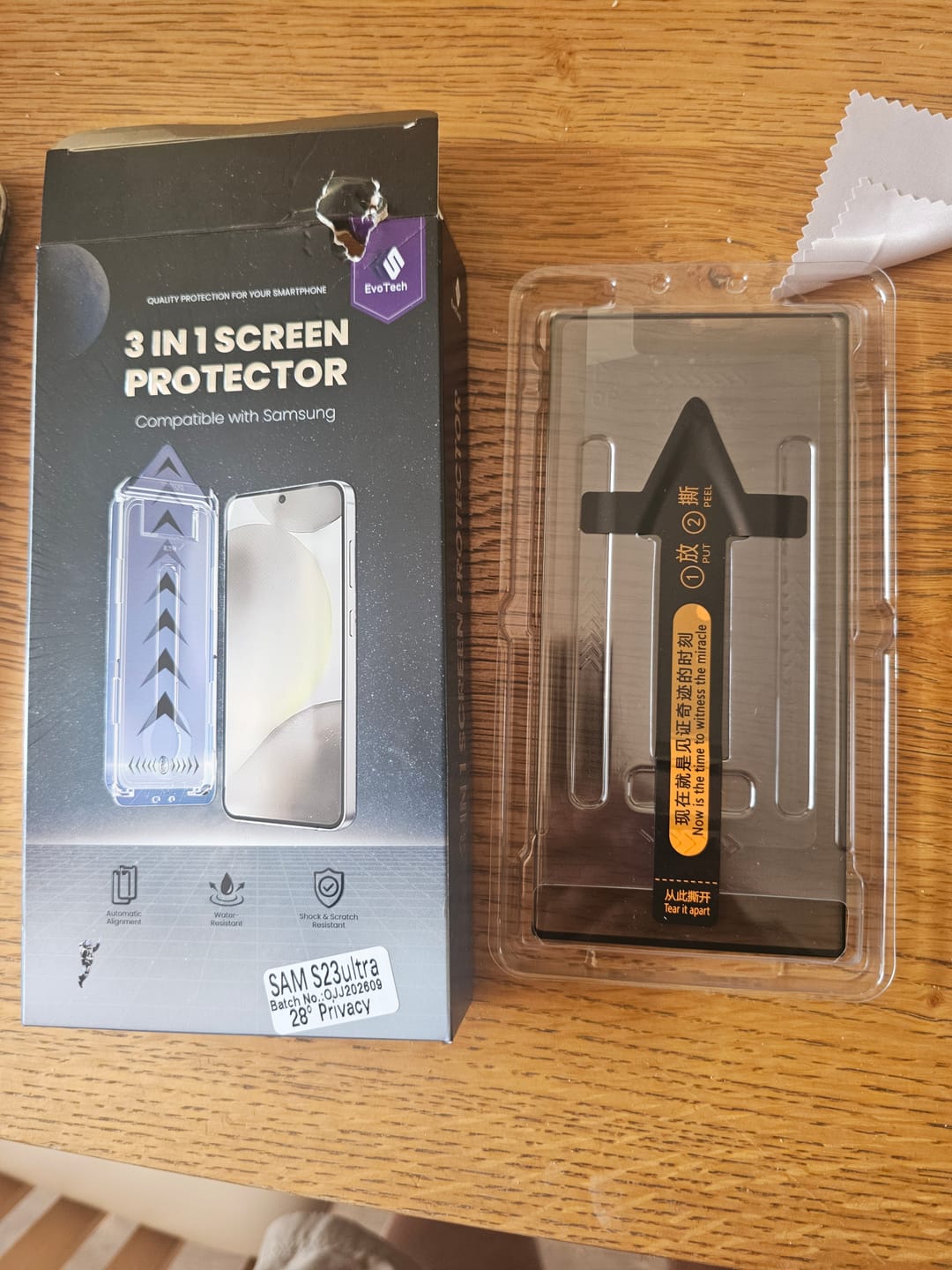 Customer photo review of 3 in 1 Screen Protector - Samsung-S