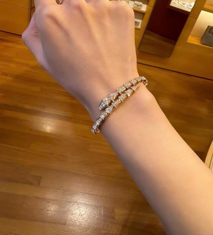 Customer photo review of Serpenti Coiled Full-pavé Viper Bracelet